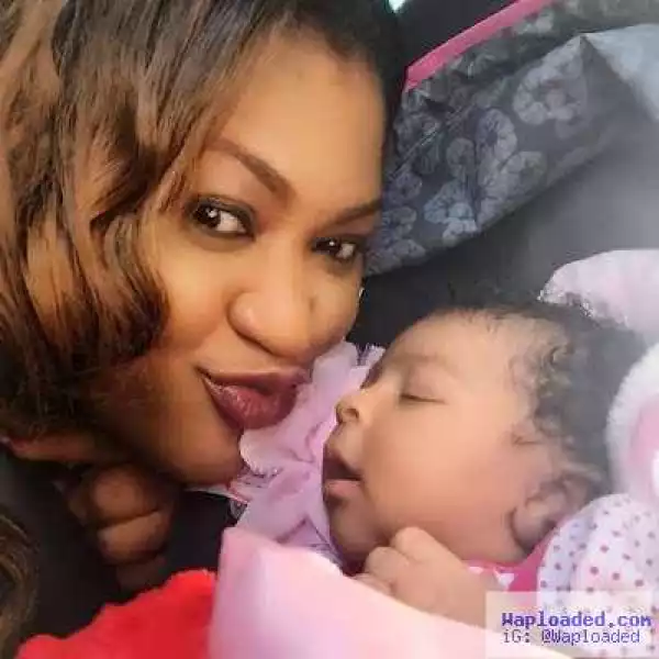 Actress Uche Elendu Shares Cute Photo Of Her New Born Baby
